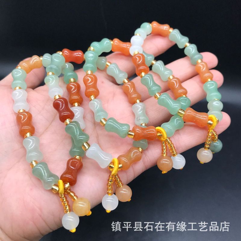 سوار مجوهرات من خرز اليشم ثلاث - مراجعة Beading وسعره