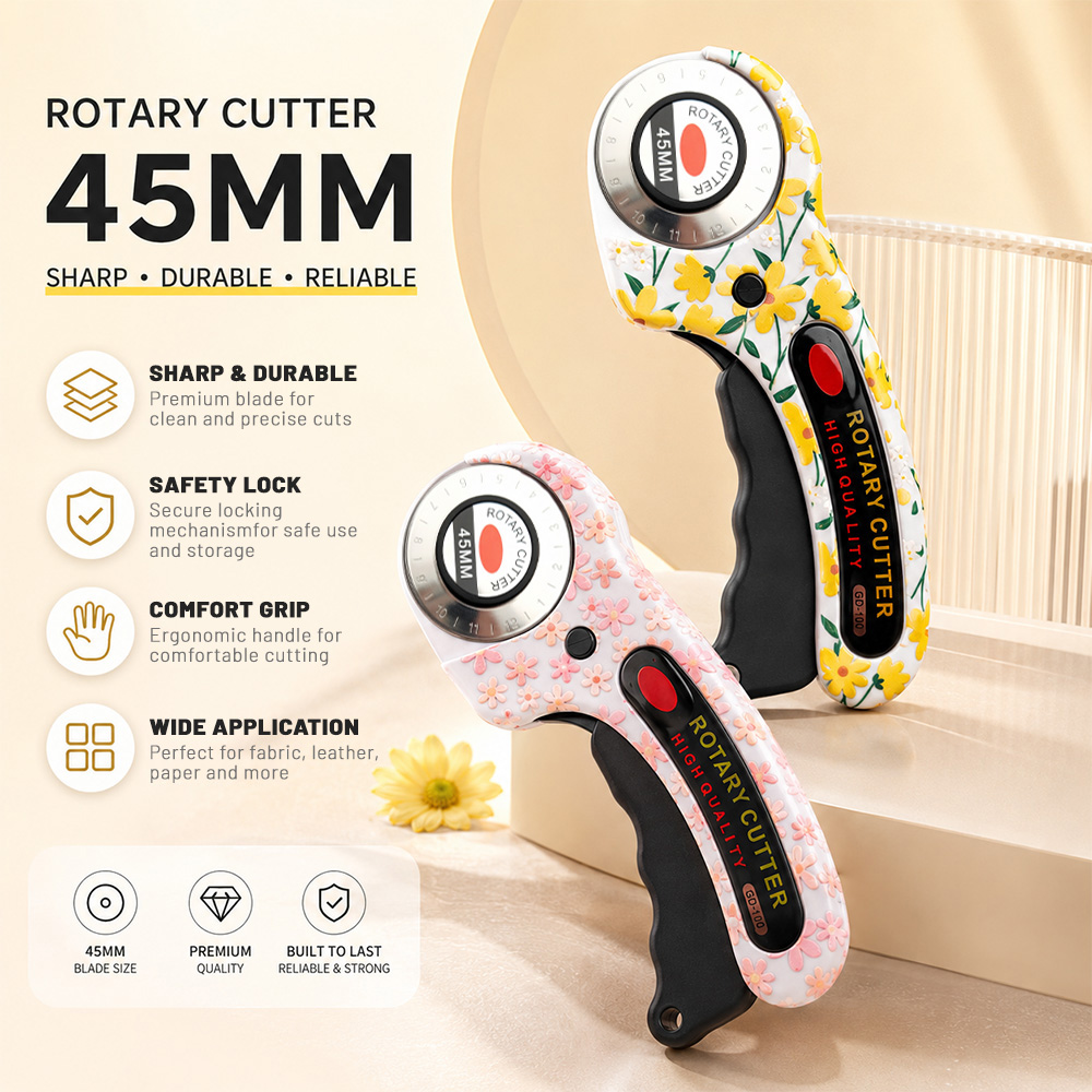 قاطع دوار 45 مم لقص الورق والق - مراجعة Rotary Cutter For Fabric 45Mm وسعره