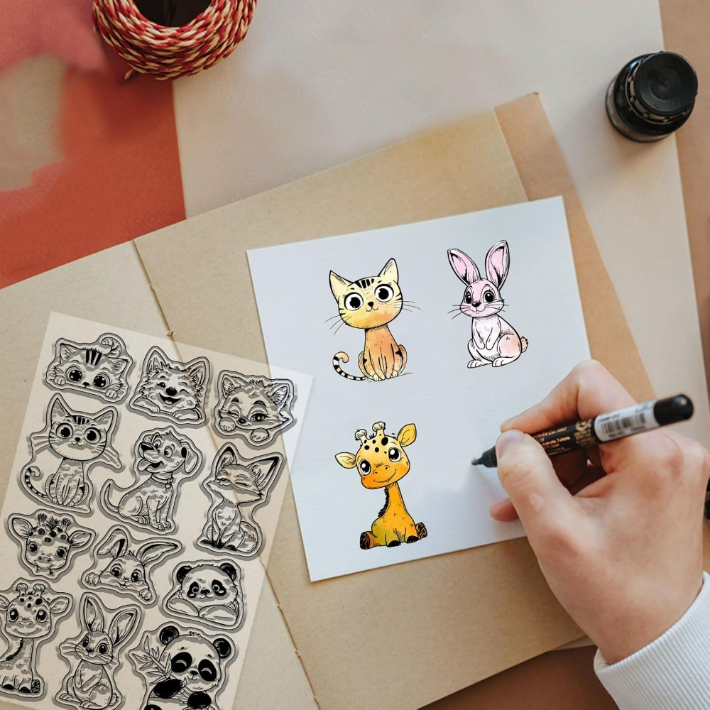 القط الكلب أرنب واضح Stamps لس - مراجعة Clear Silicone Stamps For Card Making وسعره